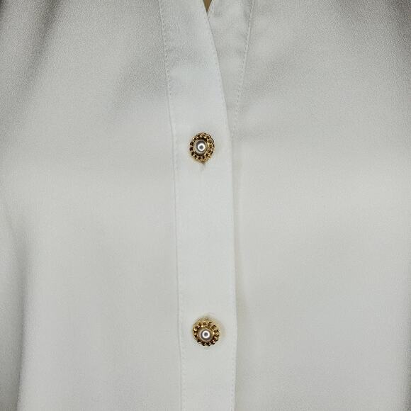 Karl Lagerfeld White Bell Sleeve Blouse XS - Picture 5 of 8